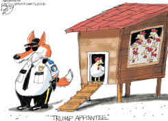 GUARDING THE HEN HOUSE by Pat Bagley