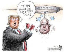 MCCAIN PUNCHING BAG by Adam Zyglis