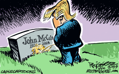 GENERAL BONE SPURS SALUTING by Milt Priggee