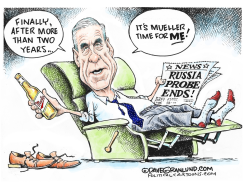 MUELLER RUSSIA PROBE ENDS by Dave Granlund