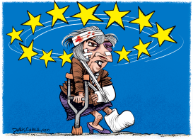 THERESA MAY SUFFERING FROM BREXIT by Daryl Cagle