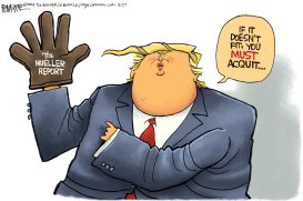 MUELLER REPORT GLOVE by Rick McKee