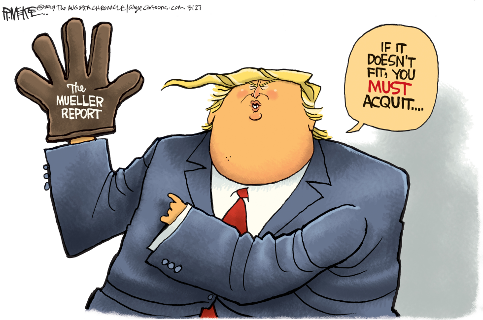  MUELLER REPORT GLOVE by Rick McKee