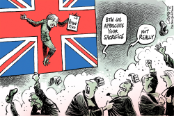 THERESA MAY VOWS TO STAND DOWN by Patrick Chappatte