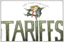 TRUMPS TARIFF WALL by Dale Cummings