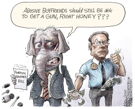 DOMESTIC VIOLENCE BILL by Adam Zyglis