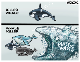 WHALES VS PLASTIC by Steve Sack