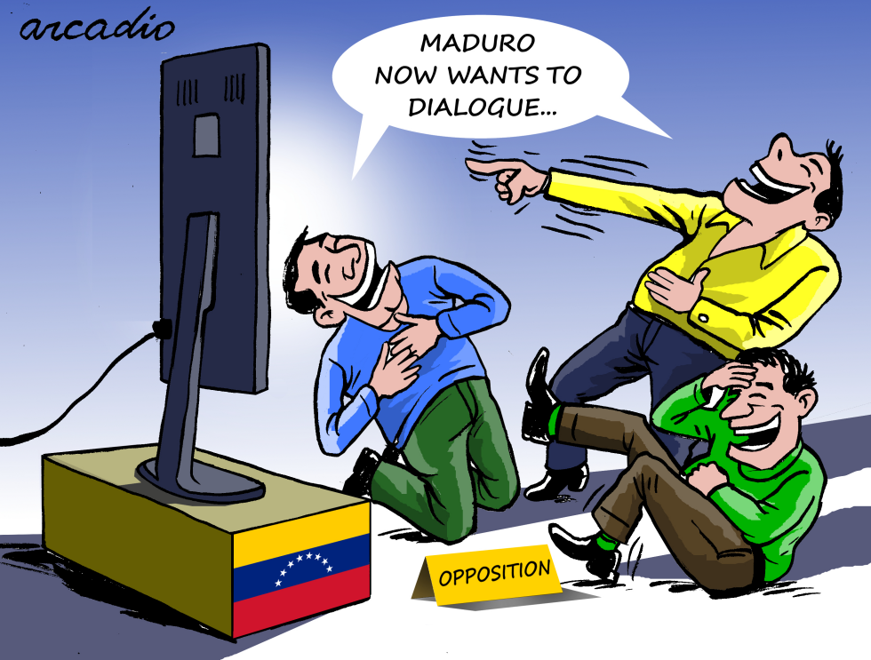  MADURO CALLS FOR DIALOGUE by Arcadio Esquivel