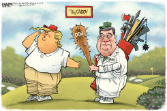 AG BARR IS TRUMP CADDY by Rick McKee