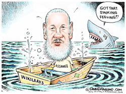 ASSANGE SINKING FEELING by Dave Granlund