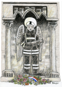 THANKS TO THE FIREMEN AT NOTRE DAME by Robert Rousso