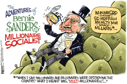 BERNIE SANDERS MILLIONAIRE SOCIALIST by Rick McKee