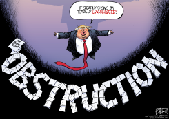 TRUMP OBSTRUCTION by Nate Beeler