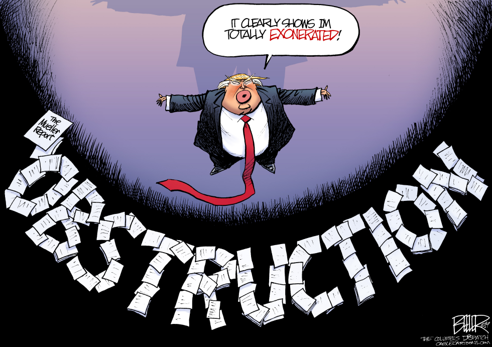  TRUMP OBSTRUCTION by Nate Beeler