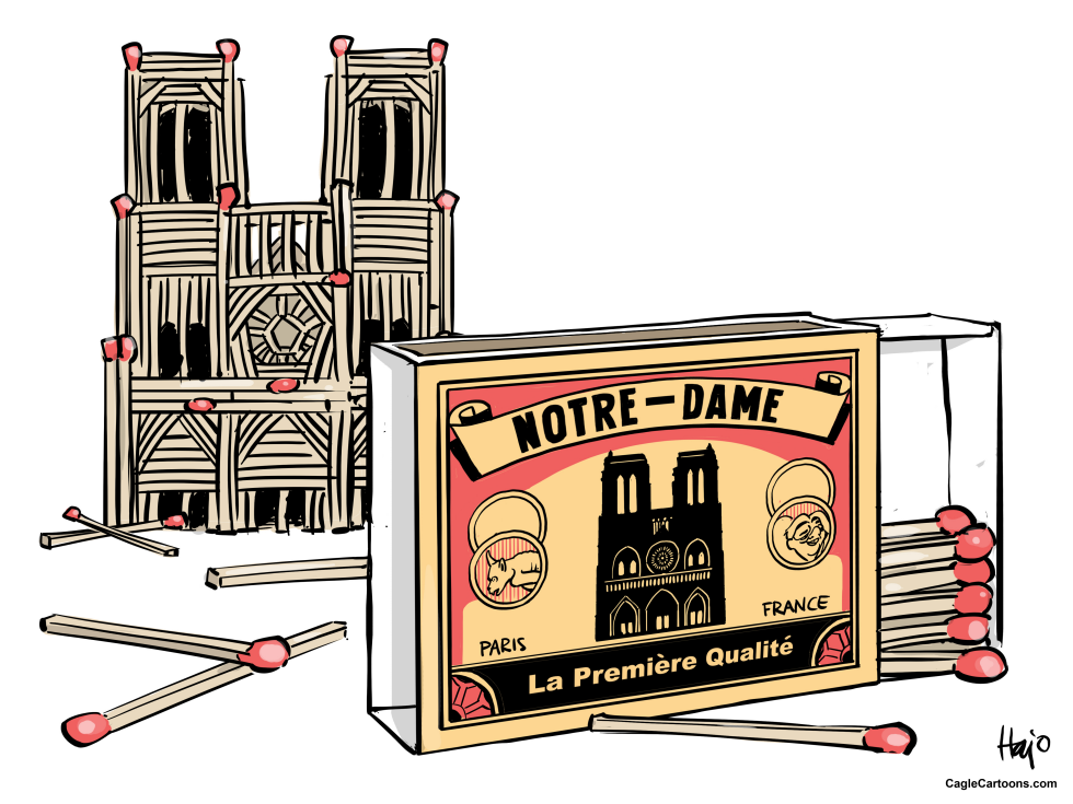  REBUILD FLAMMABLE NOTRE DAME by Hajo de Reijger