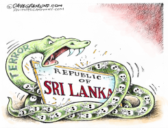 SRI LANKA TERROR BOMBINGS by Dave Granlund