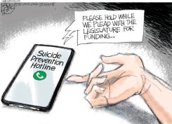 SUICIDE HOTLINE by Pat Bagley