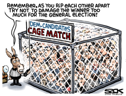 DEM CAGE MATCH by Steve Sack