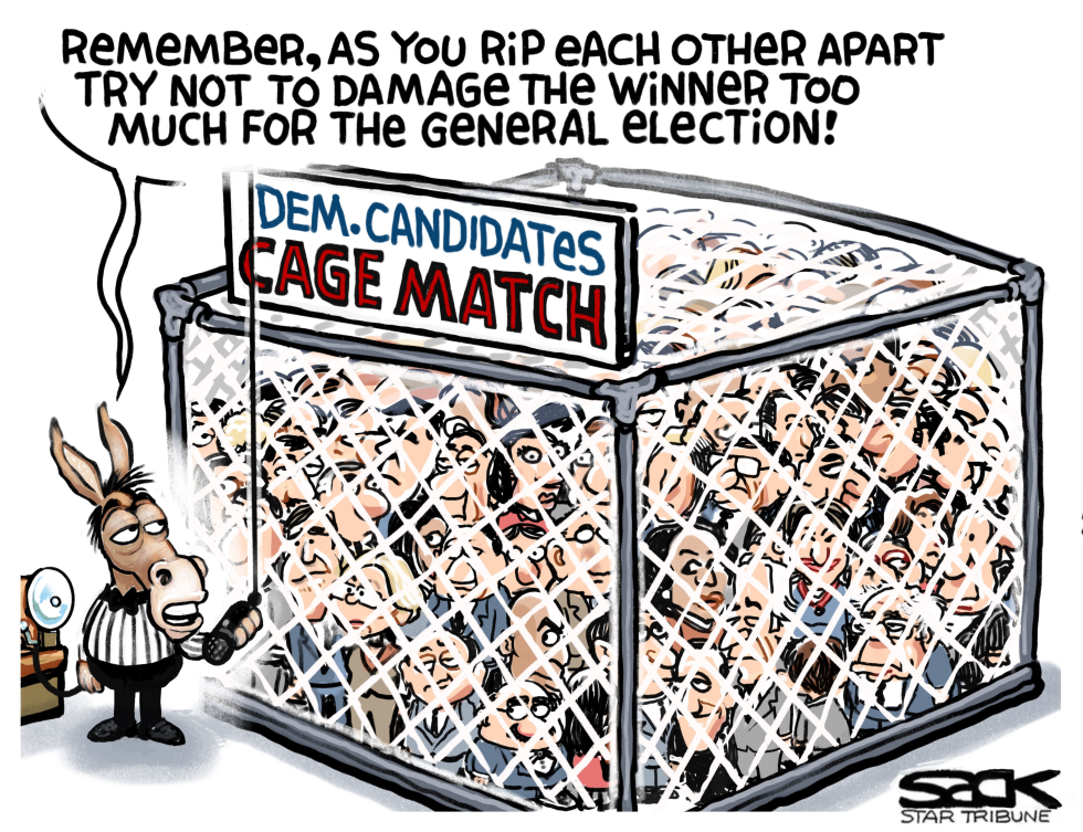  DEM CAGE MATCH by Steve Sack