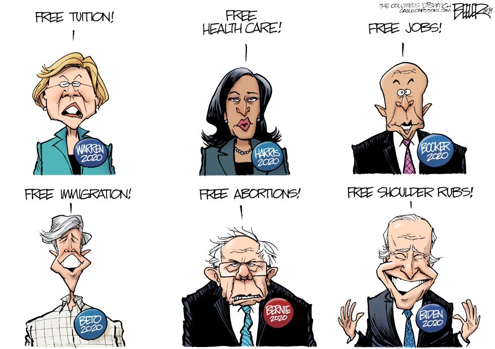  DEMOCRATIC CANDIDATES by Nate Beeler