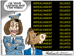 IMPEACHMENT DELAYED - PELOSI by Bob Englehart