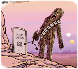 PETER MAYHEW OBIT by Rick McKee