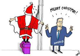 MERRY CHRISTMAS FROM RUMSFELD by Stephane Peray