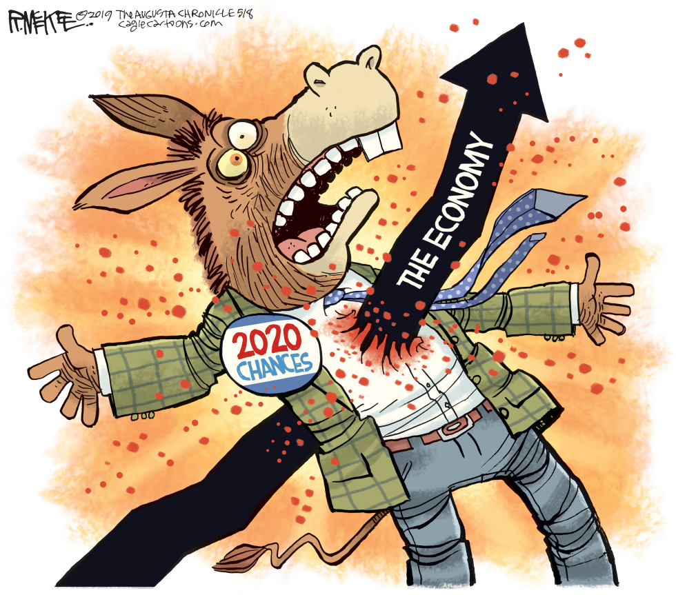  ECONOMY AND 2020 DEMS by Rick McKee