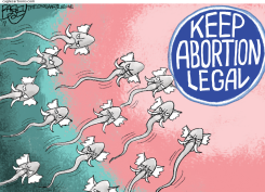 SEMINAL ABORTION BILL by Pat Bagley