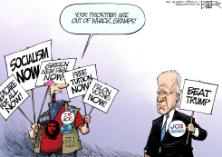 JOE BIDEN PRIORITIES by Nate Beeler