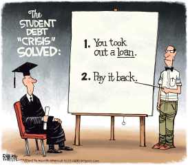 STUDENT LOAN CRISIS by Rick McKee