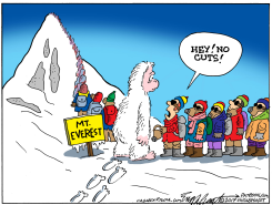 CLIMBING MT EVEREST by Bob Englehart