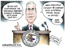 MUELLER SPEAKS ON REPORT by Dave Granlund