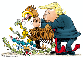 TRUMP CHOKES MEXICO by Daryl Cagle