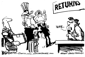 RETURNS by Milt Priggee