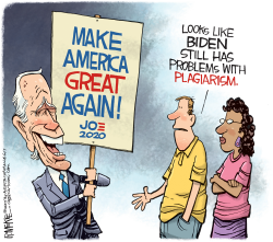 BIDEN PLAGIARISM by Rick McKee