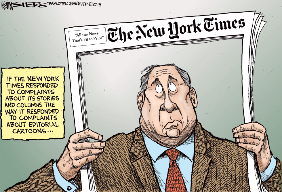  NEW YORK TIMES ENDS USING EDITORIAL CARTOONS by Kevin Siers