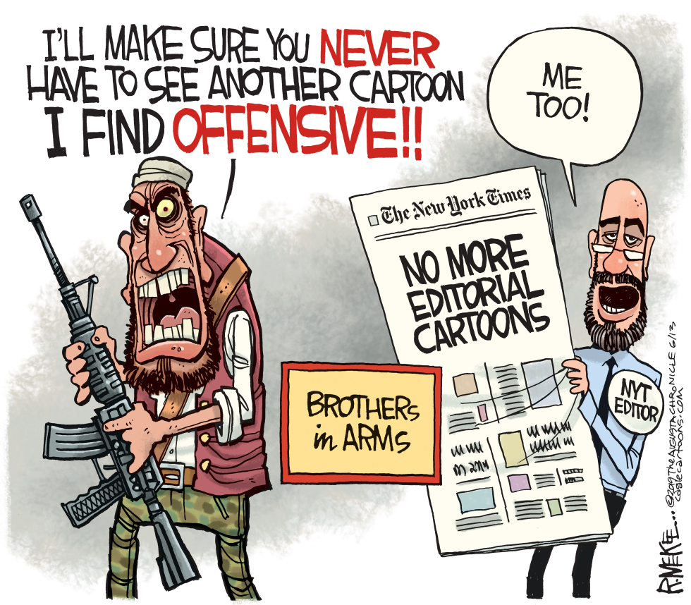  NEW YORK TIMES KILLS CARTOONS by Rick McKee