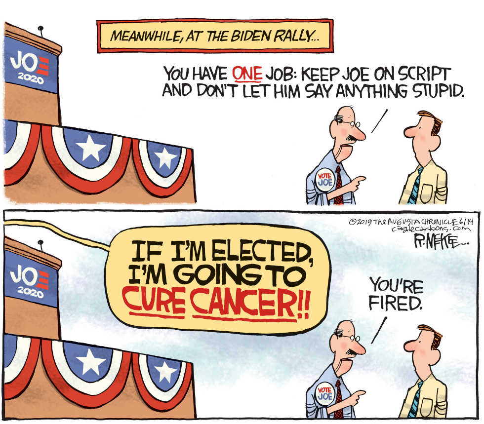  BIDEN TO CURE CANCER by Rick McKee