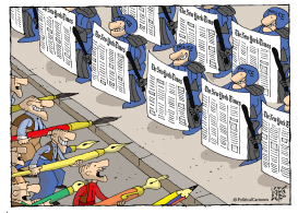 CARTOONISTS VS THE NEW YORK TIMES by Nikola Listes