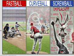 BASEBALL SCREWBALL by Sean Delonas