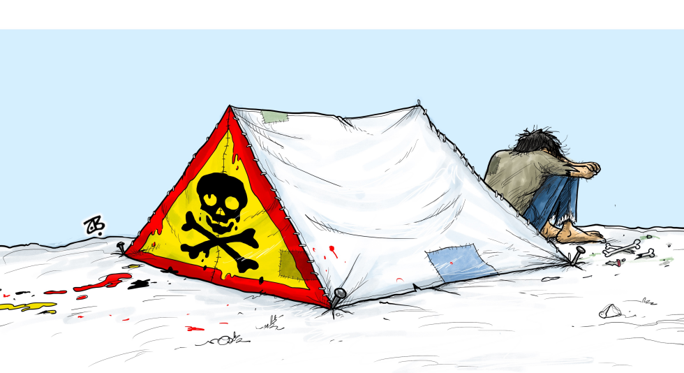  DEMONIZING REFUGEES by Emad Hajjaj