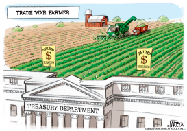 TRADE WAR SUBSIDIES FARMER by RJ Matson