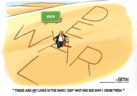 TRUMP DRAWS HARD LINES IN IRAN SAND by RJ Matson