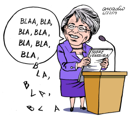 BACHELET EN VENEZUELA by Arcadio Esquivel