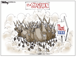 MIAMI DONKEY STAMPEDE by Bill Day