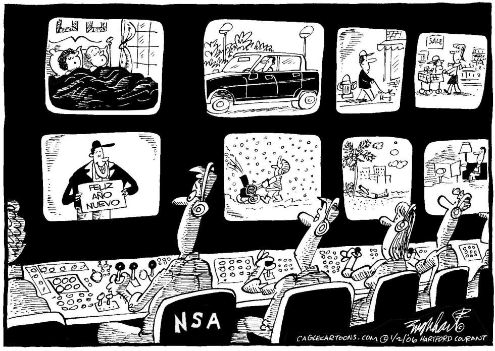  FELIZ CUMPLEAñOS DESDE LA NSA by Bob Englehart