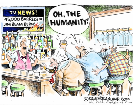 JIM BEAM WHISKEY BURNS by Dave Granlund