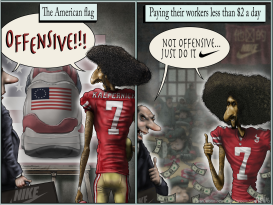 COLIN KAEPERNICK NIKE FLAG by Sean Delonas