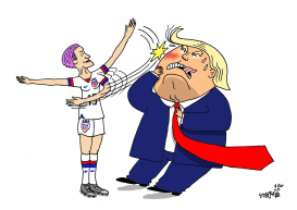 MEGAN RAPINOE VS TRUMP by Stephane Peray